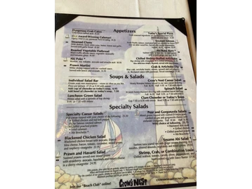 Crow's Nest Restaurant menu photo