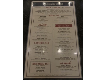 Culinary Dropout menu photo