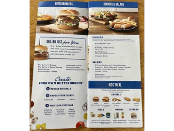 Culver's menu photo