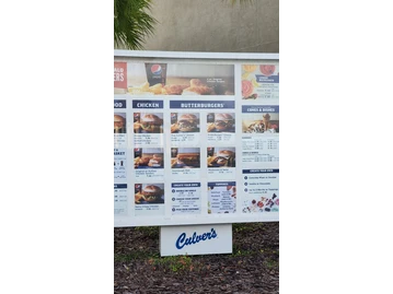 Culver's menu photo
