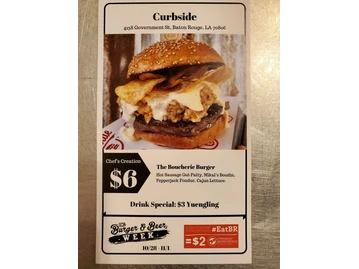 Curbside Burgers menu photo