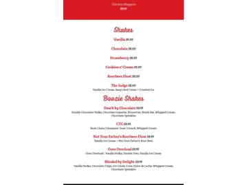 Curbside Burgers menu photo