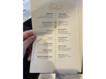 Curio menu photo