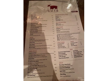 Cuts Steakhouse menu photo