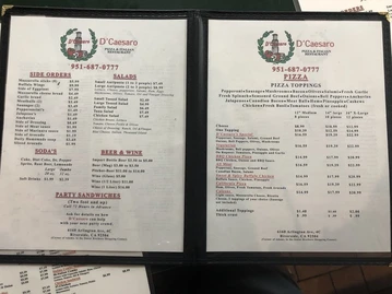 D'Caesaro Pizza & Italian menu photo