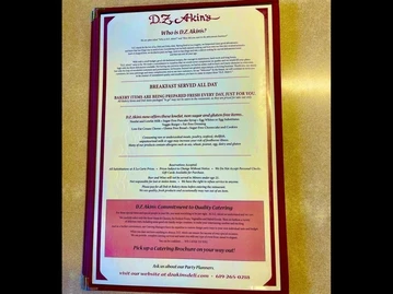 D Z Akin's menu photo