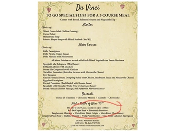 Da Vinci Ristorante Italiano menu photo