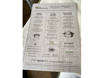 Dal Contadino Trattoria menu photo