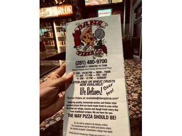 Dan's Pizza Co. menu photo