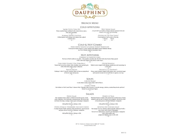 Dauphin’s Casual Fine-Dining menu photo