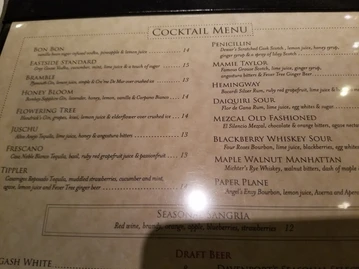 Davenport's Restaurant menu photo