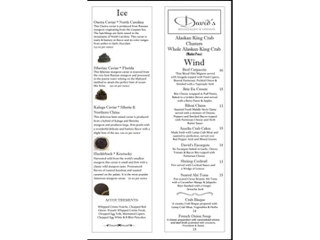 David's Restaurant & Lounge menu photo