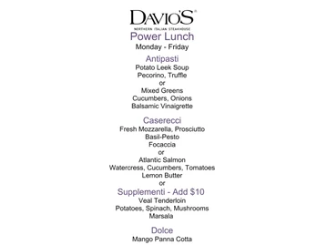 Davio's Northern Italian Steakhouse menu photo