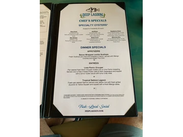 Deep Lagoon Seafood and Oyster House menu photo