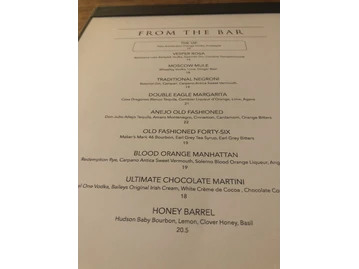 Del Frisco's Double Eagle Steakhouse menu photo