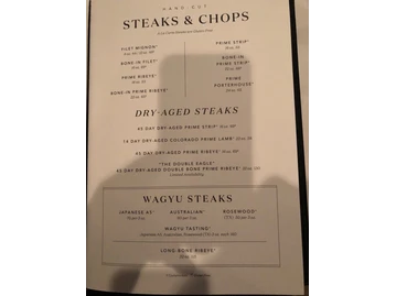 Del Frisco's Double Eagle Steakhouse menu photo