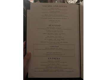 Del Frisco's Double Eagle Steakhouse menu photo