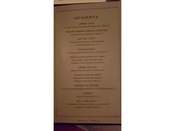 Del Frisco's Double Eagle Steakhouse menu photo