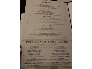 Del Frisco's Double Eagle Steakhouse menu photo