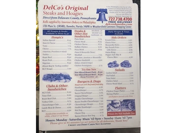 Delco's Original Steaks menu photo