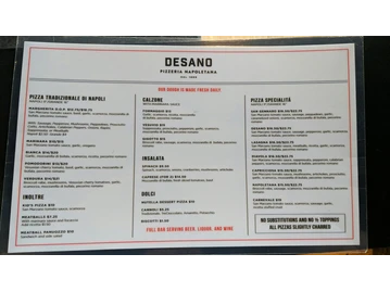 DeSano Pizza Bakery menu photo