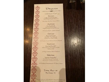 Deuxave menu photo