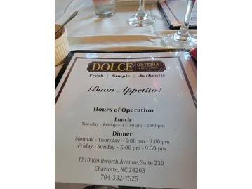 Dolce Osteria menu photo