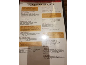 Don Juan's Mexican Restaurant menu photo