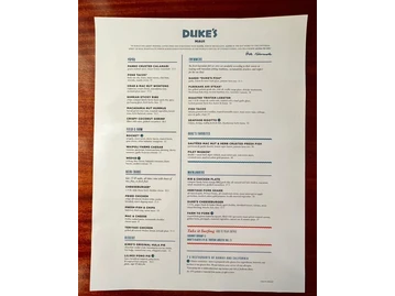 Duke's Beach House Maui menu photo