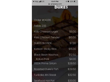 Duke's La Jolla menu photo