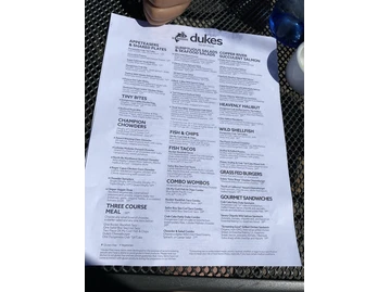 Duke's Seafood menu photo