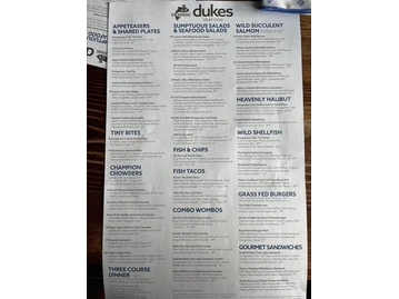 Duke’s Seafood menu photo