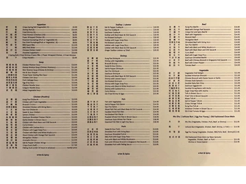 Eagle Rock Green Dragon menu photo