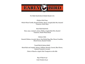 Early Bird Restaurant-Bradburn Village menu photo