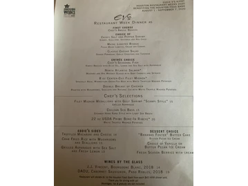 Eddie V's Prime Seafood menu photo