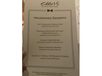 Eddie V's Prime Seafood menu photo