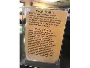 Efrain's of Boulder Mexican Restaurant menu photo