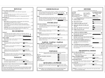 Efrain's of Boulder Mexican Restaurant menu photo