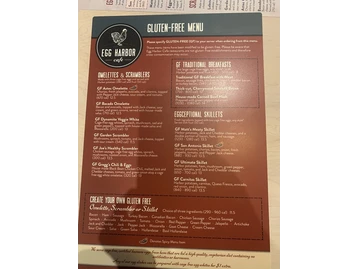 Egg Harbor Cafe menu photo