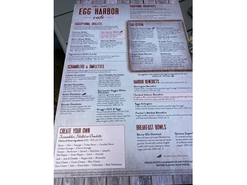 Egg Harbor Cafe menu photo
