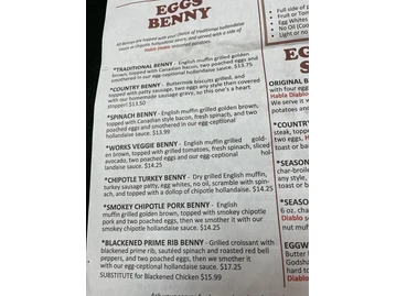 Egg Works menu photo