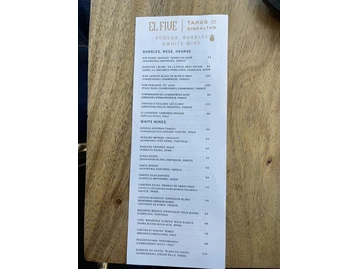 El Five menu photo