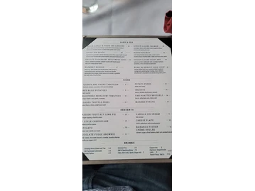 element: steak. seafood. pasta. menu photo