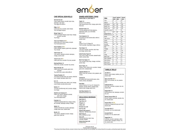 Ember Korean Steakhouse menu photo