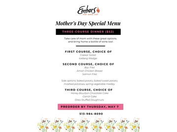 Embers Restaurant menu photo