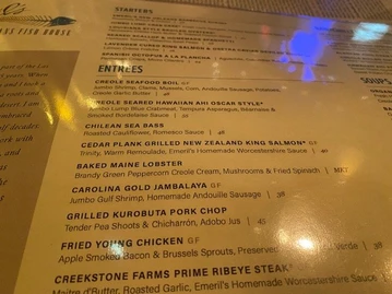 Emeril's New Orleans Fish House menu photo