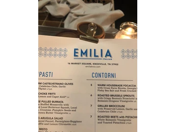 Emilia menu photo