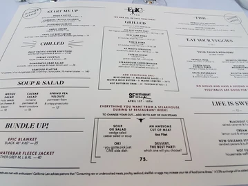 Epic Steak menu photo