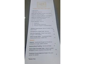 Epulo Bistro menu photo