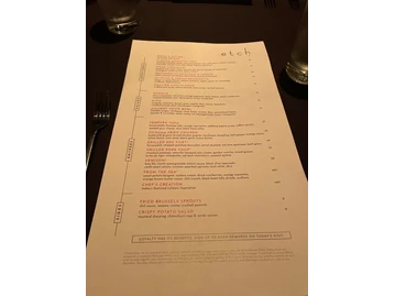Etch menu photo